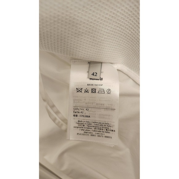 Valentino Blouse Womens 42 White Bow Balloon Sleeve Oversized Tunic Top Italy - Picture 4 of 16